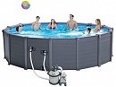 Каркасный круглый бассейн Intex Graphite 26384 (478х124 см) Panel Pool Каркасный круглый бассейн Intex Graphite 26384 (478х124 см) Panel Pool